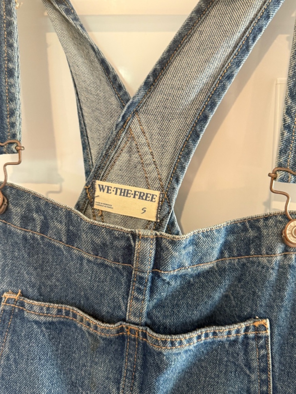 Free people denim jean overalls - Picture 3 of 11